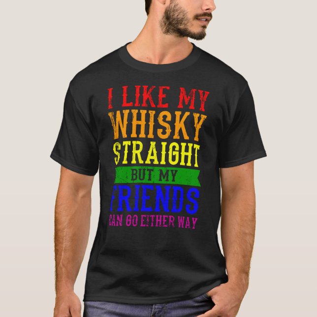 CAMISETA EU GOSTO DO MEU HETERO LGBT MÊS LGBTQ (Frente)