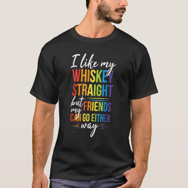 Camiseta Eu Gosto Do Meu Hetero, Mas Meus Amigos Podem Ir (Frente)
