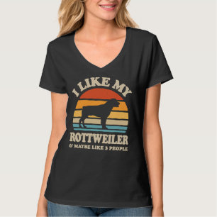 Camiseta Eu Gosto Do Meu Rottweiler E Talvez Como 3 Cachorr