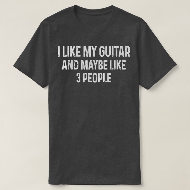 Camiseta Eu Gosto Do Meu Violão E Talvez Como 3 Pessoas Eng (Frente do Design)