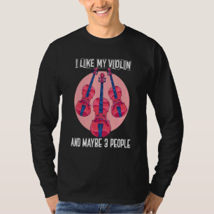 Camiseta Eu Gosto do Meu Violino E Talvez 3 Pessoas Violin