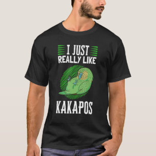 Camiseta Eu gosto do Papagaio da Nova Zelândia Kakapo