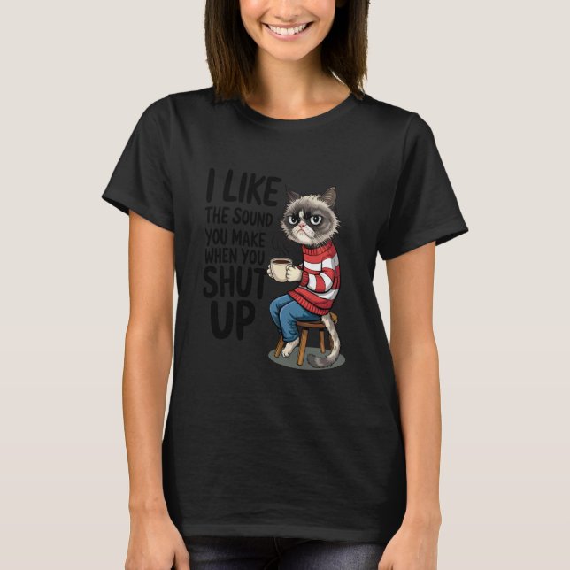 Camiseta Eu Gosto Do Som Que Você Faz Quando Você Fecha A B (Frente)
