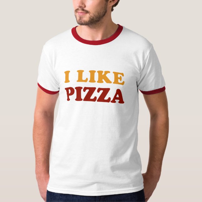 Camiseta Eu gosto do t-shirt da pizza (Frente)
