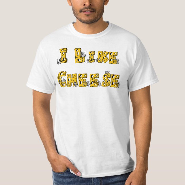 Camiseta Eu gosto do t-shirt do queijo (Frente)