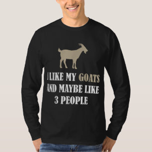 Camiseta Eu Gosto Dos Meus Caprinos E Talvez 3 Pessoas - As