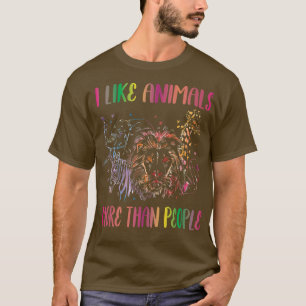 Camiseta Eu Gosto Mais De Animais Do Que De Pessoas Engraça