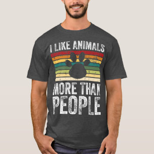 Camiseta Eu Gosto Mais De Animais Do Que De Pessoas Engraça