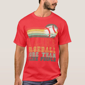 Camiseta Eu Gosto Mais De Beisebol Do Que De Pessoas 3