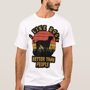Camiseta Eu gosto mais de cachorros do que de pessoas