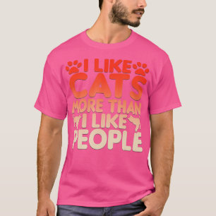 Camiseta Eu Gosto Mais De Gatos Do Que De Novidade Em Pesso