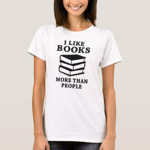 Camiseta Eu Gosto Mais De Livros Do Que De Pessoas