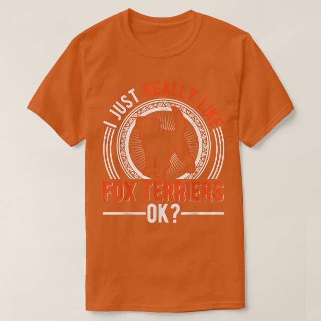 Camiseta Eu gosto muito da Fox Terriers (Frente do Design)