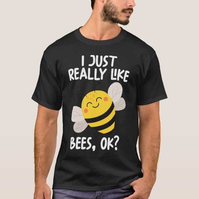 Camiseta Eu Gosto Muito De Abelhas Ok (Frente)
