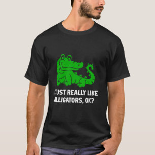 Camiseta Eu Gosto Muito De Alligadores Crocodilo Engraçado