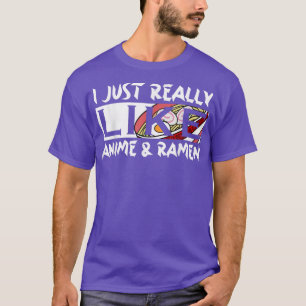 Camiseta Eu Gosto Muito De Anime E Ramen Kawaii Manga 44