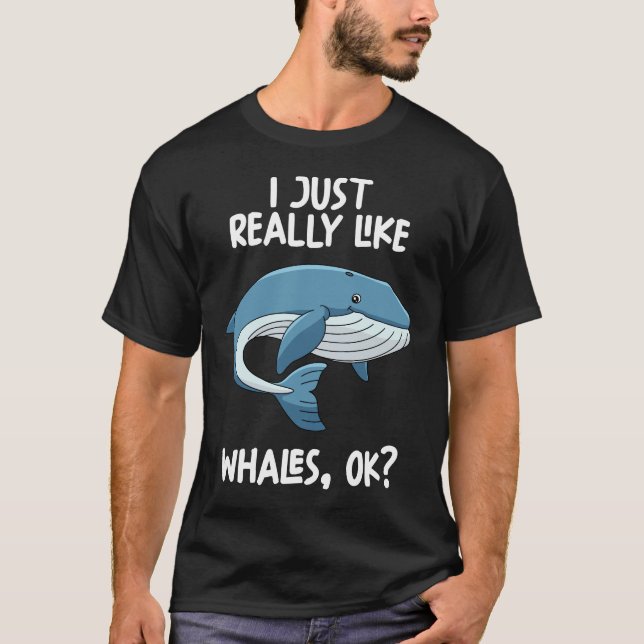 Camiseta Eu Gosto Muito De Baleias. (Frente)