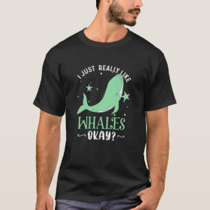 Camiseta Eu Gosto Muito De Baleias Ok Baleia Engraçada Por