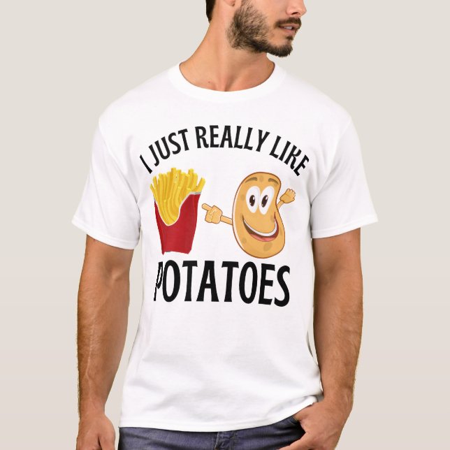 Camiseta Eu gosto muito de batatas (Frente)