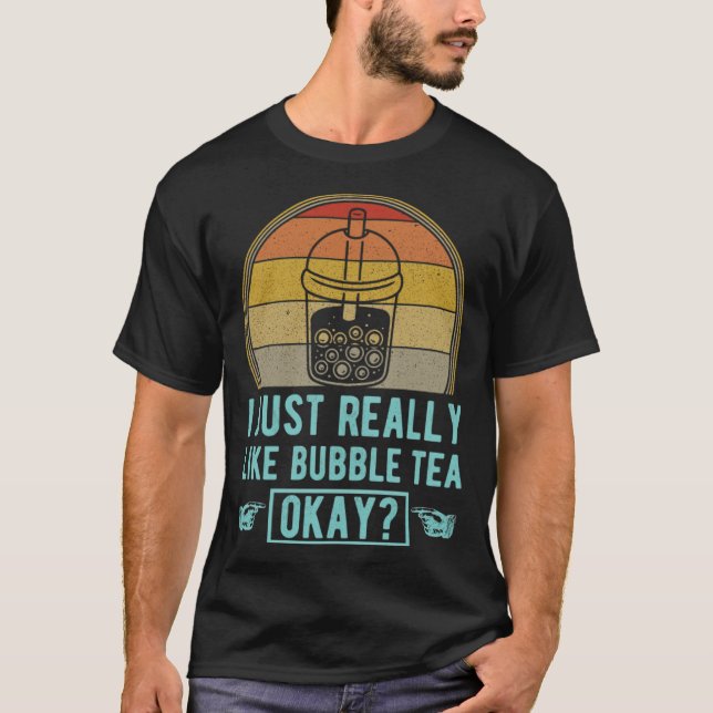 Camiseta Eu gosto muito de bolhas de chá Ok a1 appaloosa ri (Frente)