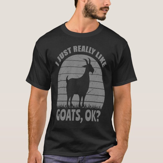 Camiseta Eu Gosto Muito De Cabras, Cabra De Fazenda Afastad (Frente)