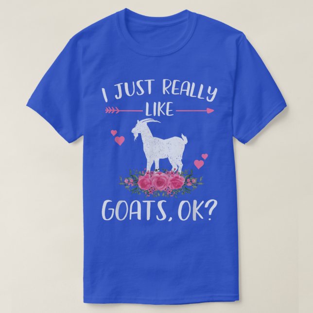 Camiseta Eu Gosto Muito De Caprinos Ok, Engraçada Goat Love (Frente do Design)