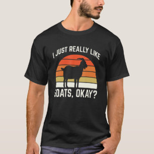 Camiseta Eu Gosto Muito De Caprinos Retro Farmação De Cabra