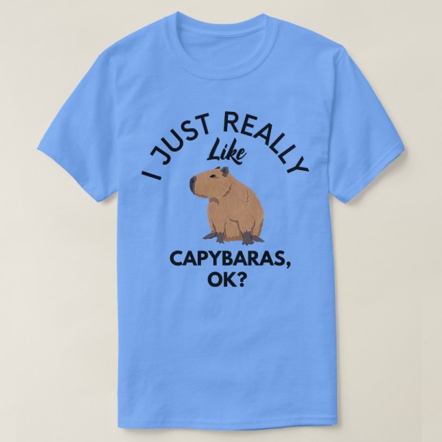 Camiseta Eu Gosto Muito De Capybaras Ok (Frente do Design)