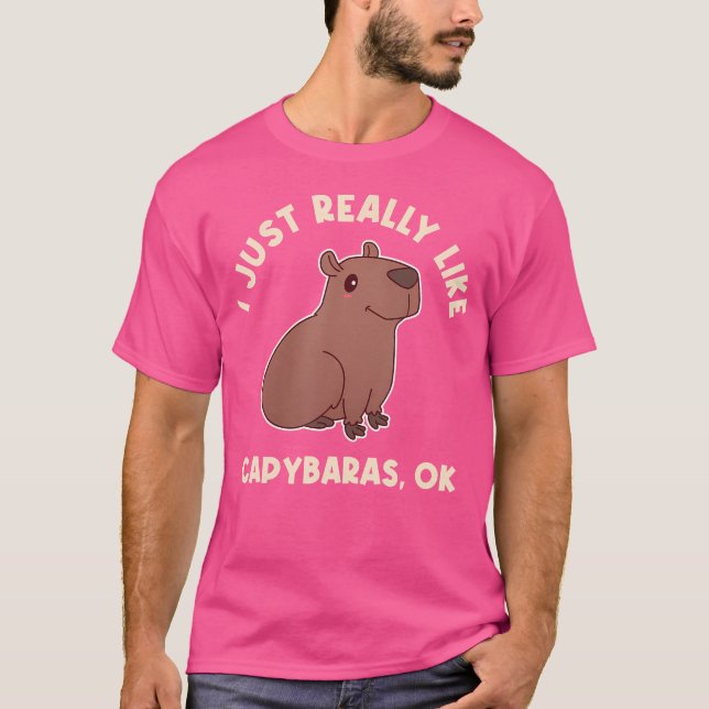 Camiseta Eu Gosto Muito De Capybaras Ok (Frente)