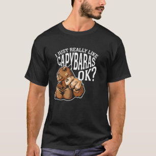 Camiseta Eu Gosto Muito De Capybaras Ok Rodent Capybara An