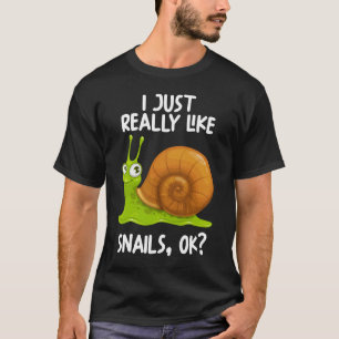 Camiseta Eu Gosto Muito De Caracóis, Ok
