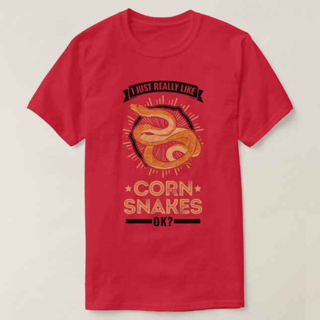 Camiseta Eu Gosto Muito De Cobras De Milho Ok Cobra (Frente do Design)