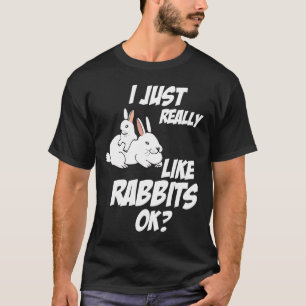 Camiseta Eu Gosto Muito De Coelhos Ok Crianças Meninas Dão 