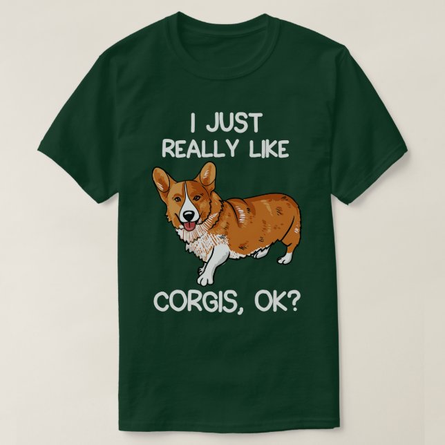 Camiseta Eu Gosto Muito De Corgis (Frente do Design)