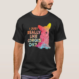 Camiseta Eu Gosto Muito De Corgis Ok