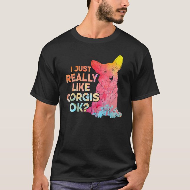 Camiseta Eu Gosto Muito De Corgis Ok (Frente)