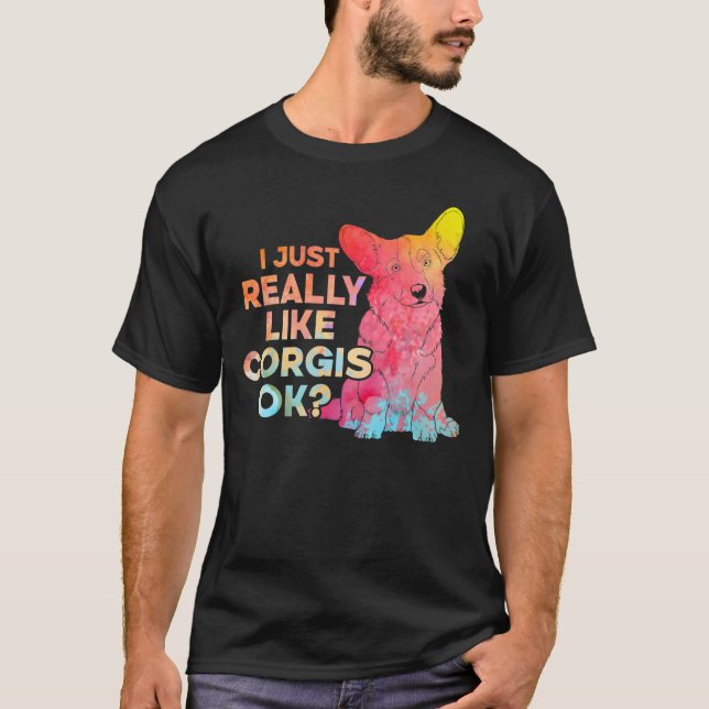 Camiseta Eu Gosto Muito De Corgis Ok (Frente)