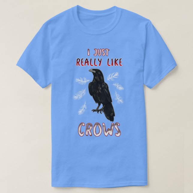 Camiseta Eu Gosto Muito De Corvos (Frente do Design)