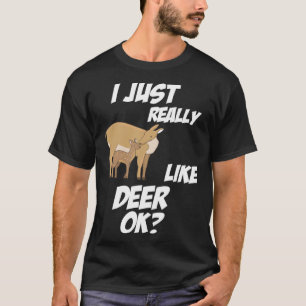 Camiseta Eu Gosto Muito De Deer Ok Crianças Meninas