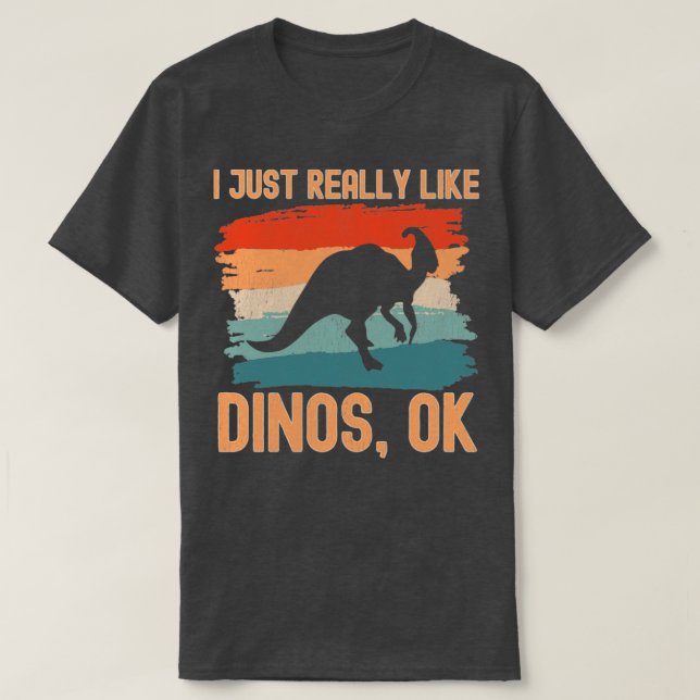 Camiseta Eu gosto muito de Dinos ok 1 (Frente do Design)