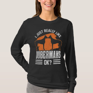 Camiseta Eu Gosto Muito De Dobermans Ok Pet Dog Doberman P