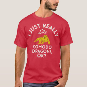 Camiseta Eu Gosto Muito De Dragões Komodo.