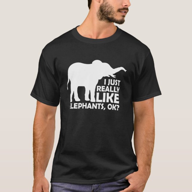 Camiseta Eu gosto muito de elefantes. (Frente)