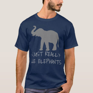 Camiseta Eu Gosto Muito De Elefantes, Belo Elefante L