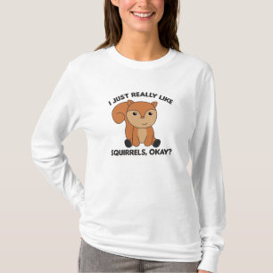 Camiseta Eu Gosto Muito De Esquilo Engraçado