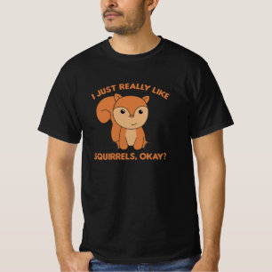 Camiseta Eu Gosto Muito De Esquilo Engraçado