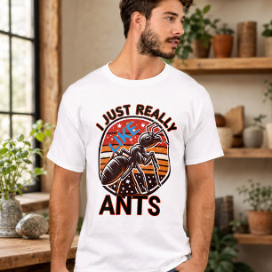 Camiseta Eu gosto muito de formigas para amantes