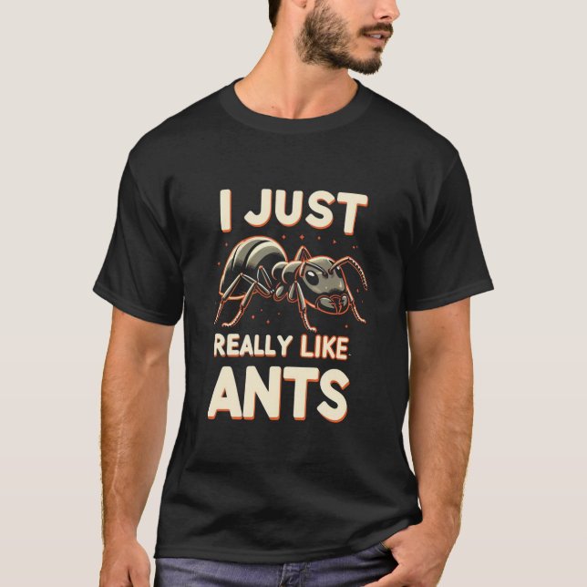 Camiseta Eu gosto muito de formigas para amantes (Frente)