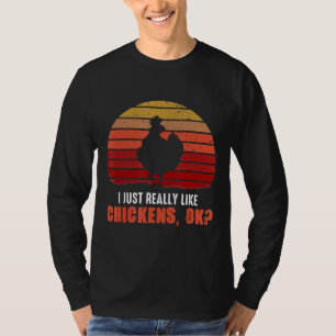 Camiseta Eu Gosto Muito De Galinhas Ok, Vintage Retro Farme