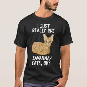Camiseta Eu Gosto Muito De Gatos Da Savannah.